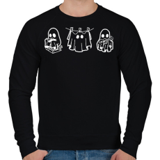 PRINTFASHION Szellemkék - Férfi pulóver - Fekete