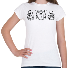 PRINTFASHION Szellemkék - Női póló - Fehér