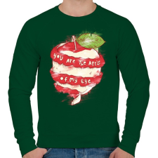 PRINTFASHION Szemem almája - Férfi pulóver - Sötétzöld férfi pulóver, kardigán