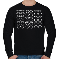 PRINTFASHION Szemész szemüveg - Férfi pulóver - Fekete
