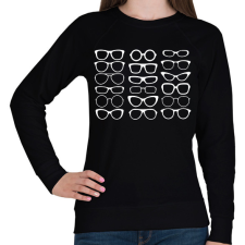 PRINTFASHION Szemész szemüveg - Női pulóver - Fekete női pulóver, kardigán