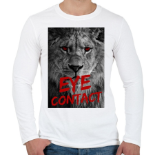PRINTFASHION Szemkontaktus - Férfi hosszú ujjú póló - Fehér férfi póló