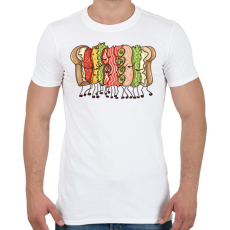 PRINTFASHION Szendvics ölelés - Férfi póló - Fehér