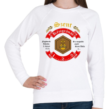 PRINTFASHION Szent Gránát - Női pulóver - Fehér női pulóver, kardigán