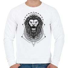 PRINTFASHION Szent oroszlán 2 - Férfi pulóver - Fehér férfi pulóver, kardigán