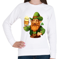 PRINTFASHION Szent Patrik - Női pulóver - Fehér női pulóver, kardigán