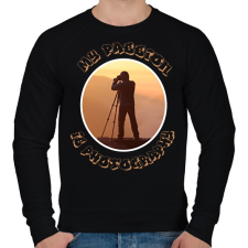 PRINTFASHION szenvedélyem a fényképezés - Férfi pulóver - Fekete férfi pulóver, kardigán