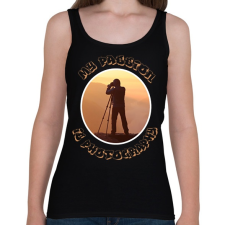 PRINTFASHION szenvedélyem a fényképezés - Női atléta - Fekete női trikó