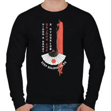 PRINTFASHION Szép bolond világ - Haiku - Férfi pulóver - Fekete férfi pulóver, kardigán