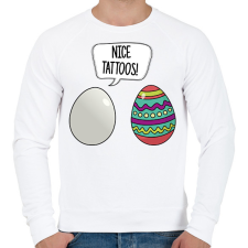 PRINTFASHION Szép tetkók - Férfi pulóver - Fehér férfi pulóver, kardigán