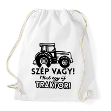 PRINTFASHION Szép vagy mint egy új traktor - Sportzsák, Tornazsák - Fehér tornazsák