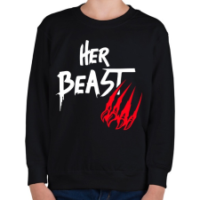 PRINTFASHION Szépség és a szörnyeteg - páros férfi - Gyerek pulóver - Fekete gyerek pulóver, kardigán