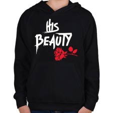 PRINTFASHION Szépség és a szörnyeteg - páros női - Gyerek kapucnis pulóver - Fekete gyerek pulóver, kardigán