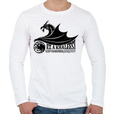 PRINTFASHION Szeptember - Férfi hosszú ujjú póló - Fehér férfi póló