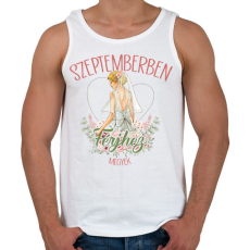 PRINTFASHION Szeptemberben férjhez megyek - Férfi atléta - Fehér