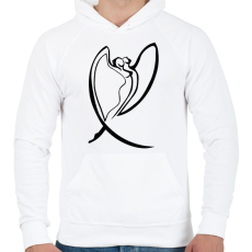 PRINTFASHION Szerelem1 - Férfi kapucnis pulóver - Fehér