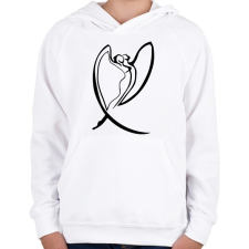 PRINTFASHION Szerelem1 - Gyerek kapucnis pulóver - Fehér gyerek pulóver, kardigán