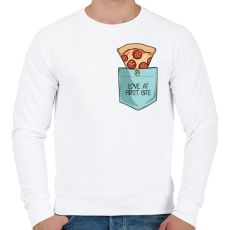 PRINTFASHION Szerelem első harapásra - Férfi pulóver - Fehér