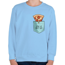 PRINTFASHION Szerelem első harapásra - Gyerek pulóver - Világoskék gyerek pulóver, kardigán
