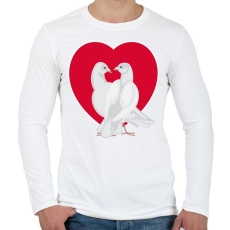 PRINTFASHION Szerelem - Férfi hosszú ujjú póló - Fehér