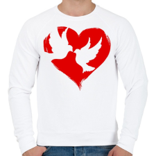 PRINTFASHION Szerelem - Férfi pulóver - Fehér férfi pulóver, kardigán