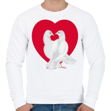 PRINTFASHION Szerelem - Férfi pulóver - Fehér férfi pulóver, kardigán