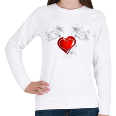 PRINTFASHION Szerelem - Női pulóver - Fehér
