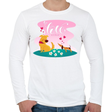 PRINTFASHION Szerelem van a levegőben - Férfi hosszú ujjú póló - Fehér férfi póló