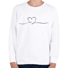 PRINTFASHION Szerelem vonal - Gyerek pulóver - Fehér
