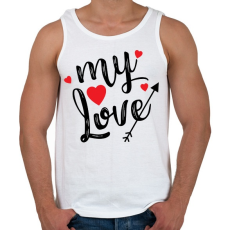 PRINTFASHION Szerelmem - Férfi atléta - Fehér