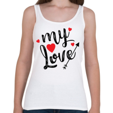 PRINTFASHION Szerelmem - Női atléta - Fehér