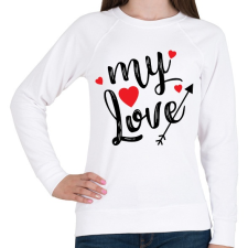 PRINTFASHION Szerelmem - Női pulóver - Fehér női pulóver, kardigán