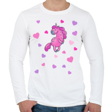 PRINTFASHION Szerelmes egyszarvú - Férfi hosszú ujjú póló - Fehér férfi póló