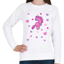 PRINTFASHION Szerelmes egyszarvú - Női pulóver - Fehér női pulóver, kardigán