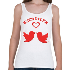 PRINTFASHION Szerelmes galambok - Női atléta - Fehér