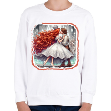 PRINTFASHION Szerelmes hercegnő - Gyerek pulóver - Fehér gyerek pulóver, kardigán