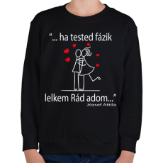 PRINTFASHION Szerelmes idézet Szerelmeseknek - Gyerek pulóver - Fekete