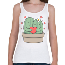 PRINTFASHION Szerelmes kaktusz - Női atléta - Fehér