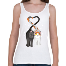 PRINTFASHION Szerelmes macskák - Női atléta - Fehér női trikó