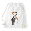 PRINTFASHION Szerelmes macskák - Sportzsák, Tornazsák - Fehér