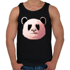PRINTFASHION Szerelmes panda - Férfi atléta - Fekete atléta, trikó