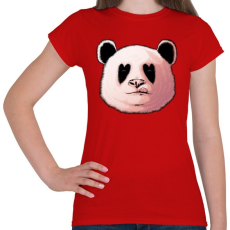 PRINTFASHION Szerelmes panda - Női póló - Piros
