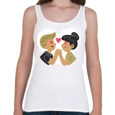 PRINTFASHION Szerelmes pár - Női atléta - Fehér