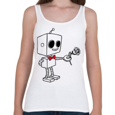 PRINTFASHION Szerelmes robot - férfi - Női atléta - Fehér