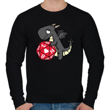 PRINTFASHION Szerelmes sárkány - Férfi pulóver - Fekete férfi pulóver, kardigán