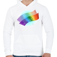 PRINTFASHION Szerelmes szivek2 - Férfi kapucnis pulóver - Fehér férfi pulóver, kardigán