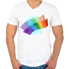 PRINTFASHION Szerelmes szivek2 - Férfi V-nyakú póló - Fehér