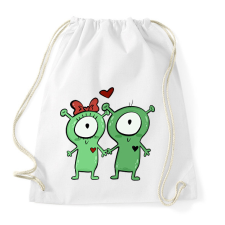 PRINTFASHION Szerelmes ufók - Sportzsák, Tornazsák - Fehér tornazsák