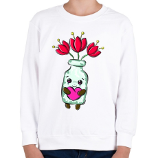 PRINTFASHION szerelmes üveg-001 - Gyerek pulóver - Fehér