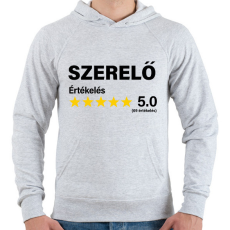 PRINTFASHION Szerelő Értékelés ***** 5.0 (69 értékelés) - Férfi kapucnis pulóver - Sport szürke